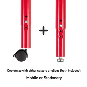 Comes with both casters and glides