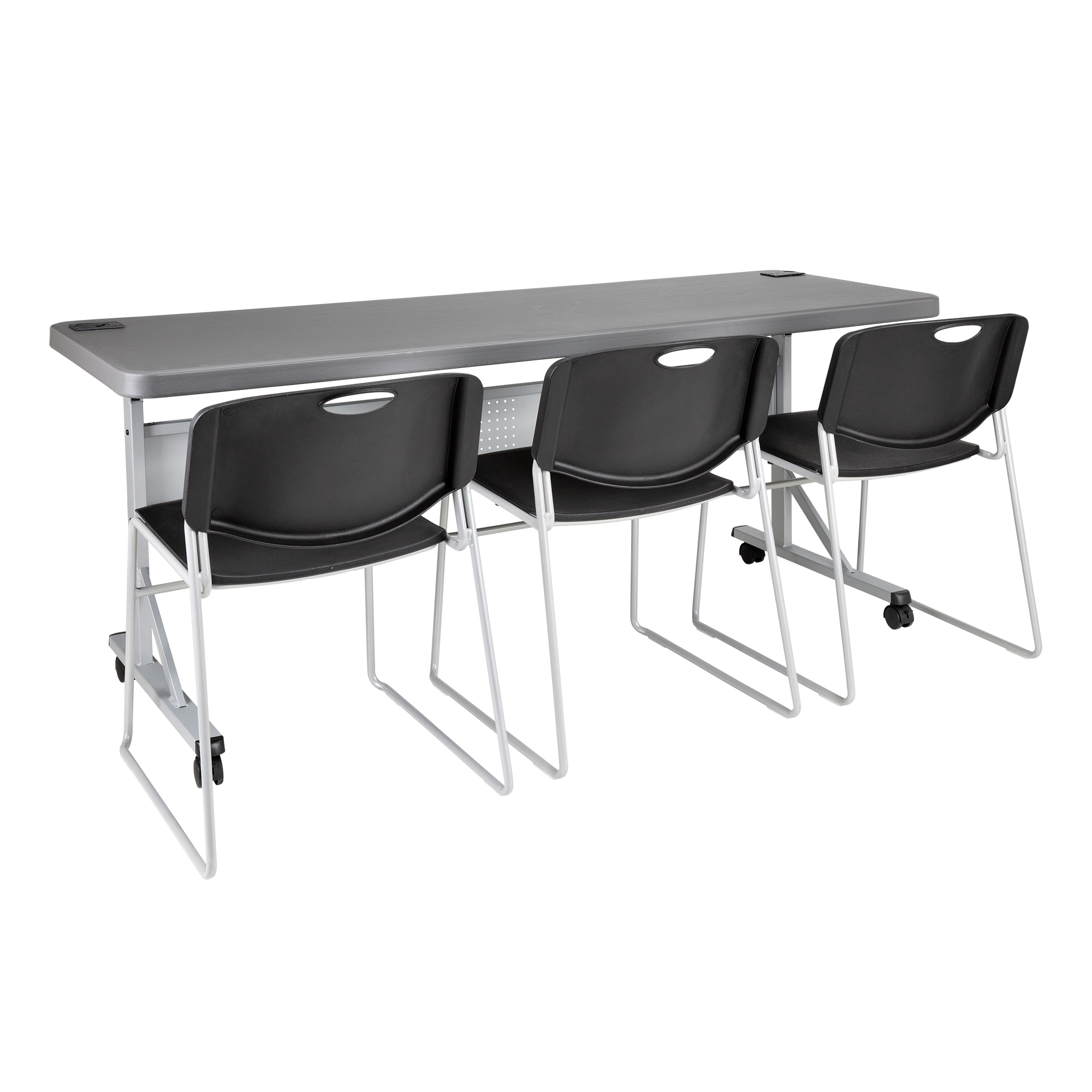 Flip & Store Blow-Molded Nesting Table - Chairs not included
