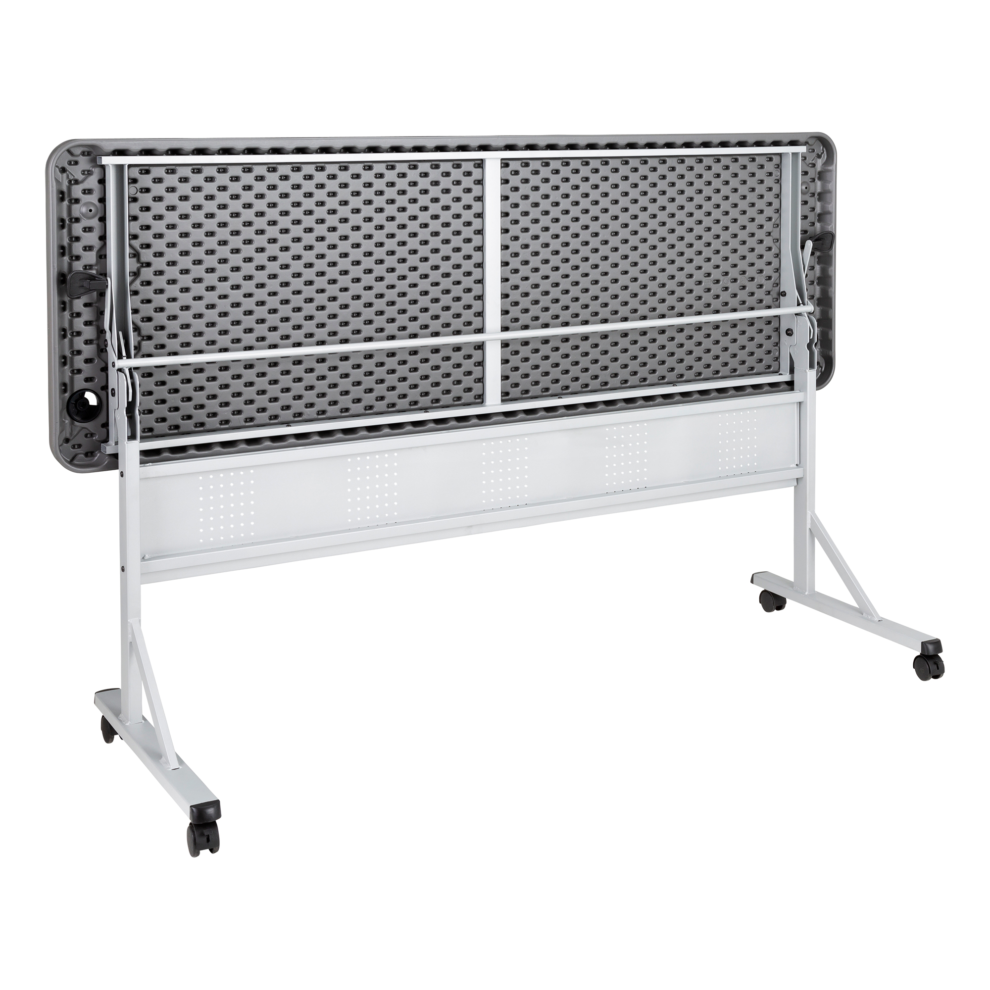 Flip & Store Blow-Molded Nesting Table - Folded - Back