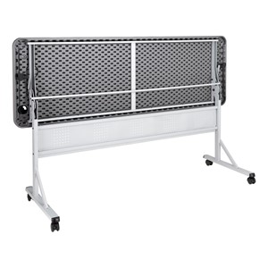 Flip & Store Blow-Molded Nesting Table - Folded - Back