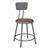Metal Lab Stool w/ Backrest Graphite - Fixed Height (18")