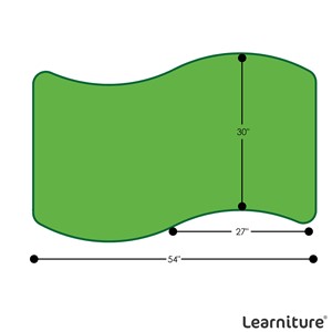 Shapes Series Rectangle Wave Collaborative Table - Footprint