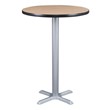 Round Pedestal Bar-Height Café Table w/ X Base (36" Diameter)