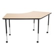 Structure Series Boomerang Mobile Collaborative Table w/ Laminate Top