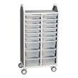 Profile Series Double-Wide Classroom Storage Tower w/o Doors - 12 Small & 6 Large Bins (28 1/4" x 49 1/2" H)