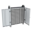 Profile Series Triple-Wide Mobile Classroom Storage Tower w/ Doors - 36 Small Bins (42" W x 49 1/2" H)