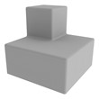 Shapes Series II Vinyl Block Soft Seating - Two-Tier Outside Corner Step