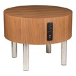 Round Side Table w/ Electrical Outlet & USB