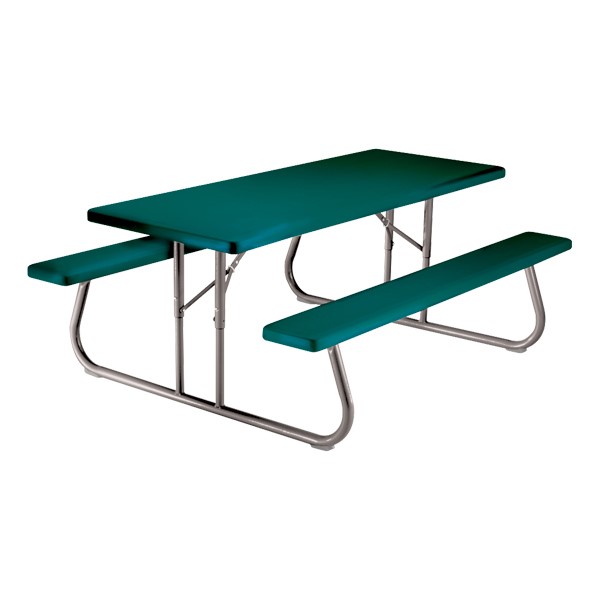 Rectangle Folding Picnic Table - Hunter Green