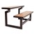 Wood Grain Plastic Convertible Bench