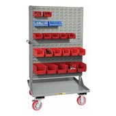 Double-Sided Panel Cart w/ Louvered Panel