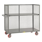 Bulk Handling Truck w/ Mesh Sides & Shelf