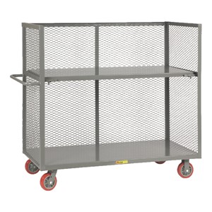 Bulk Handling Truck w/ Mesh Sides & Shelf
