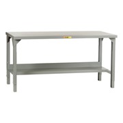 Adjustable-Height Welded Steel Workbench w/ Shelf