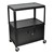 Extra-Large Adjustable Steel AV Cart w/ Cabinet