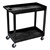 Multi-Purpose Tub Cart w/ Two Tub Shelves (35 1/4” W) - Black