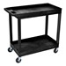 Multi-Purpose Tub Cart w/ Two Tub Shelves (35 1/4” W) - Black
