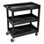 Multi-Purpose Tub Cart w/ Three Tub Shelves (35 1/4” W) - Black
