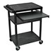 Plastic AV Cart w/ Front Pull-Out Shelf (34" H)