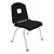 Split-Bucket Preschool Chair - Black