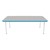 Rectangle Activity Table - Gray Nebula w/ Bright Blue Edgeband