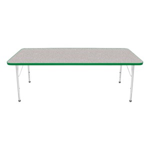 Rectangle Activity Table - Gray Nebula w/ Dustin Green Edgeband