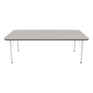 Rectangle Activity Table - Gray Nebula w/ Graphite Edgeband