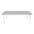 Rectangle Activity Table - Gray Nebula w/ Platinum Silver Edgeband