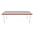 Rectangle Activity Table - Gray Nebula w/ Red Edgeband