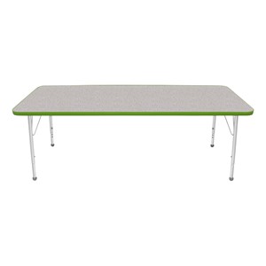 Rectangle Activity Table - Gray Nebula w/ Sour Apple Edgeband