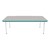 Rectangle Activity Table - Gray Nebula w/ Teal Edgeband