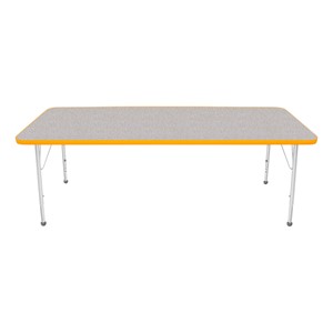 Rectangle Activity Table - Gray Nebula w/ Yellow Edgeband