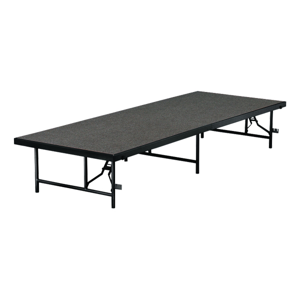 TransFold Fixed Platform Stage & Seated Riser Section w/ Carpet Deck (4' L x 3' D x 8" H)