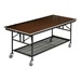 Mobile Buffet Table w/ Stained Plywood Top