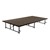 TransFold Adjustable Platform Rectangle Portable Stage & Seated Riser Section w/ Carpet Deck