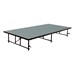 TransFold Adjustable Platform Rectangle Portable Stage & Seated Riser Section w/ Polypropylene Deck