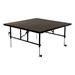 TransFold Adjustable Platform Square Portable Stage & Seated Riser Section - Carpet Deck
