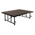 TransFold Adjustable Platform Square Portable Stage & Seated Riser Section - Carpet Deck