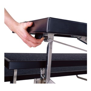 TransFold Choral Risers - Setup/breakdown shown - Using the gas-spring cylinder
