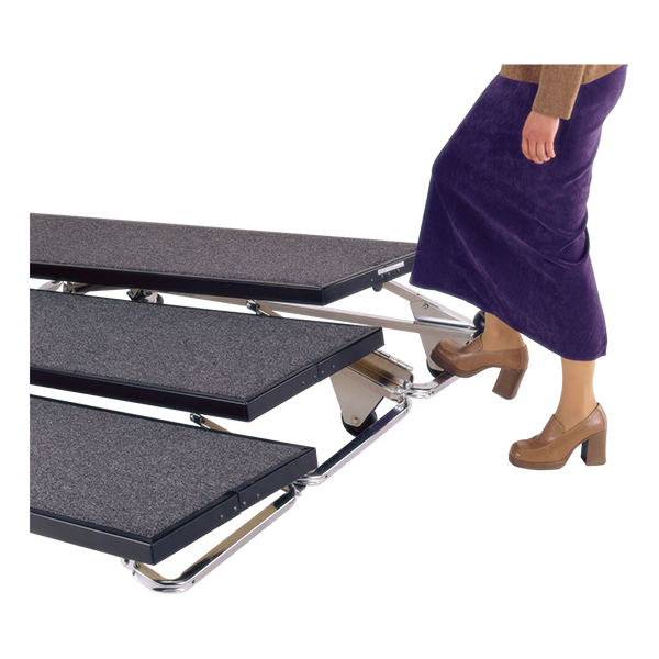 TransFold Choral Risers - Setup/breakdown shown - Folding risers