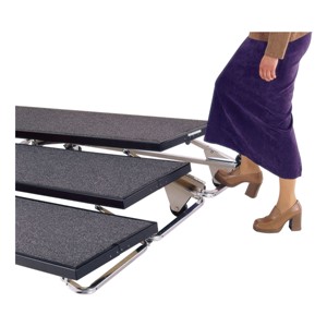 TransFold Choral Risers - Setup/breakdown shown - Folding risers