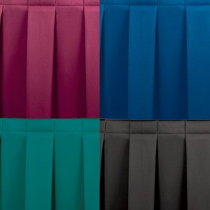 TransFold Box Pleat Stage Skirting - Burgundy, Navy, Jade Green, Black