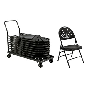 Pack of Twenty-Four1100 Series Folding Chairs w/ Bonus Dolly