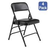 1300 Series Vinyl-Upholstered Premium Folding Chair (Pack of Four) 