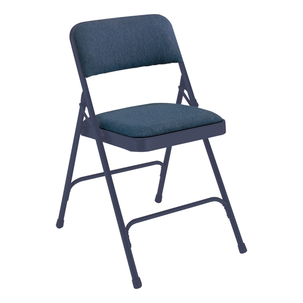 2200 Series Fabric Upholstered Folding Chair - Blue fabric & frame