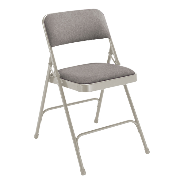 2200 Series Fabric Upholstered Folding Chair - Gray fabric & frame