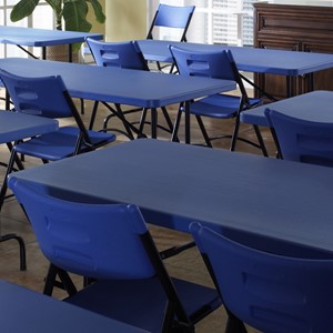 Blow-Molded Folding Chair - Blue