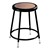 6200-10 Black Stool - Adjustable Height (19" - 27" H)