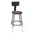 6200-10 Black Stool w/ Backrest - Adjustable Height (19" - 27" H)