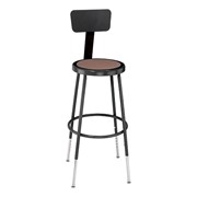 6200-10 Black Stool w/ Backrest